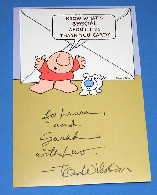 1987 American Greetings ZiGGY Greeting Card Signed by Tom Wilson