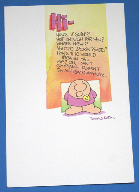 1994 Carton Cards, American Greetings ZiGGY Greeting card